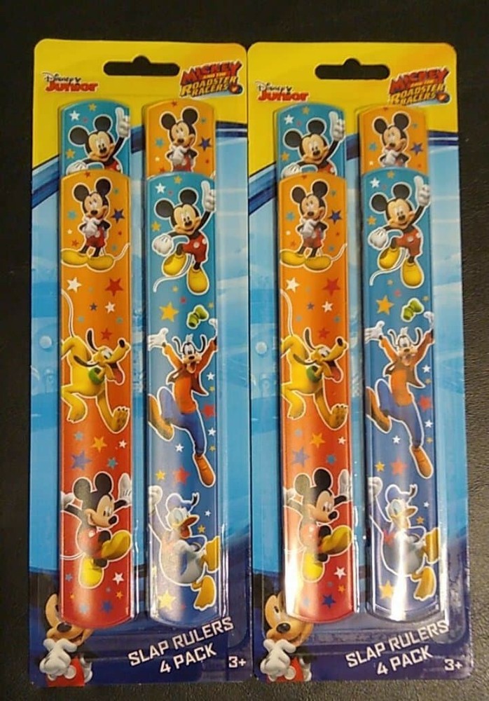 🔥 Disney Mickey Mouse – Birthday Party Slap Ruler Bracelets – Lot of 2