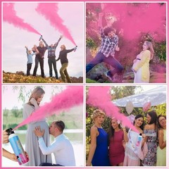 Merear Large Gender Reveal Fire Extinguisher 2 Packs Blue+2 Packs Pink=4packS