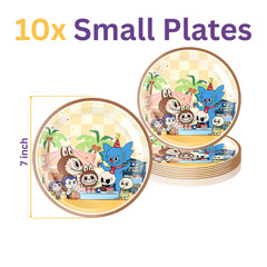 Cartoon Monster Rabbit Birthday Party Decor Kit – Tableware Set for Kids 42 pack