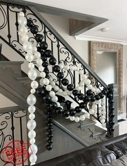 Adeyoo 100pc 6″ Black Linking Balloons, Quick Link Latex, Party Arch Decor