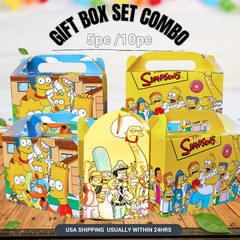 SIMPSONS GIFT BOX CAKE TOPPER CUPCAKE BALLOON BANNER SUPPLIES DECORATIONS