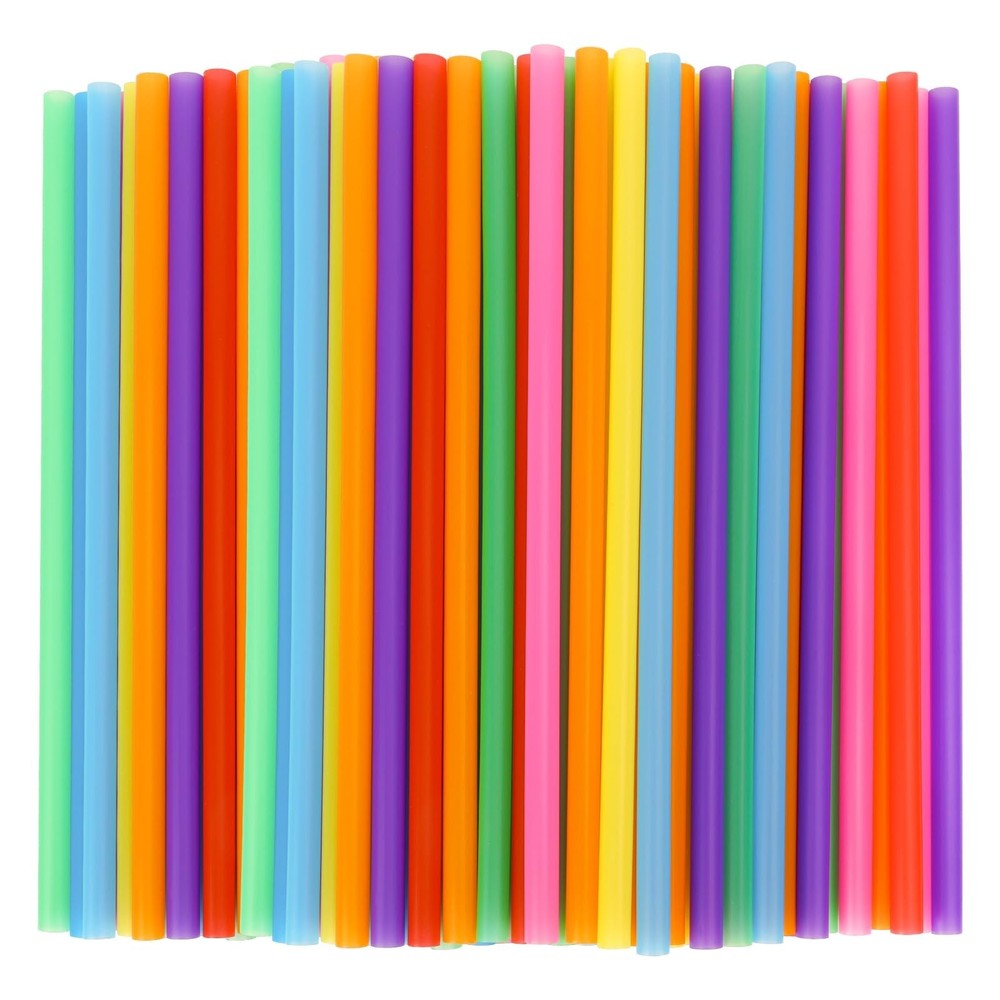 Tomnk 120 Pack Smoothie Straws, 10.3 Inches Straws Disposable, Milkshake Plas…