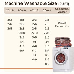 Area Rug 2×3 Rug Machine Washable Non-Slip Low Pile Print Pattern Western Rug…