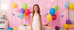 10x8FT White Backdrop Curtains for Parties, Polyester Photo Fabric Curtain