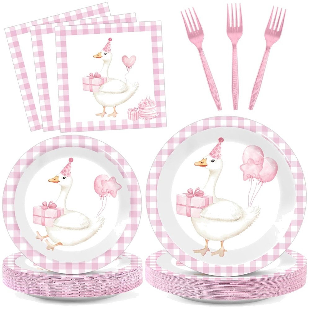Pink 1st Birthday Party Decorations – Silly Goose Theme