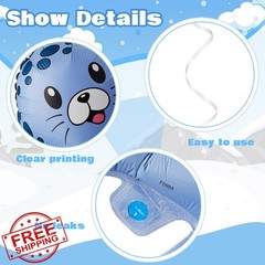 LaRandom Winter Polar Bears Balloon Arch Kit Blue White Silver