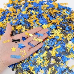 2500pcs Graduation Confetti Decorations, Black Gold Blue Congrats Grad Table …