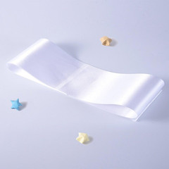 4 Pack White Blank (Plain) Satin Sash Party Accessory for Party,Wedding Decorati