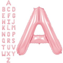 SUWEN 40 Inch Pink Large A Letter Balloons Big Foil Helium Letter Balloons A-Z