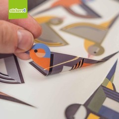 16-Pack Flock of Bird Window Clings – Small Birds, Multicoloured