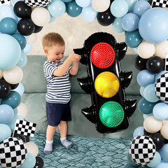 2Pcs Traffic Signal Balloons for Race Car Birthday Party Decoration, Traffic Bal
