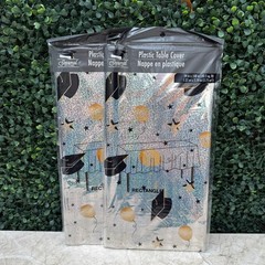 2 Pack Graduation Rectangle Table Covers 54×108 Silver Gold Black Party Decor