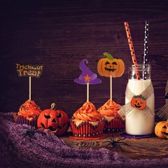 Durable 60 Count Halloween Cupcake Toppers – Perfect for Spooky Celebrations