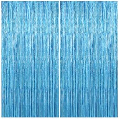 2 Pack Party Decorations Blue Streamers Fringe Backdrop Ocean 2 Pcs Sky Blue
