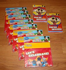 DesignWare Disney MICKEY MOUSE CLUBHOUSE – 56 Loot Bags, 16 Invitations