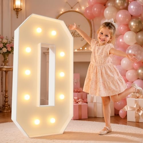 4FT Marquee Light Up Letters for Birthday Party Decorations – Letter-O