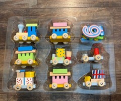 Goki Wooden Birthday Train, Interchangeable Numbers 1-6, Candles Not Included