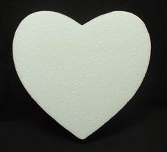 10 pc. EPS styro-foam HEARTS 10″X2″ White Craft Floral Wedding Party Valentine