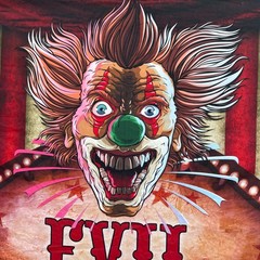 Evil Circus Backdrop Party Photography Birthday Scary Clown Fright Fest Hallowee