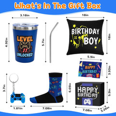 11 Year Old Boy Birthday Gift Ideas, Funny Gamer Birthday Gift Set for 11th Boys