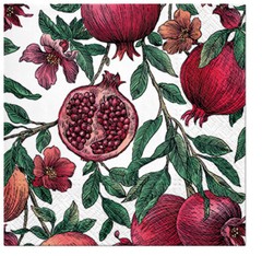 POMEGRANATE Tree with Fruits 20 Cocktail Paper Napkins Kitchen Summer Party
