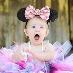 Mouse Ears Birthday Headband – 2nd Birthday Party Pink Headband