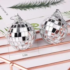Lightweight 12 pcs Disco Mirror Balls – Perfect for Holiday & Party Decor 1.2″