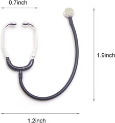 5 Pcs Silvery Dollhouse Mini Stethoscope Care Tools, Dollhouse Dolls Miniatur…