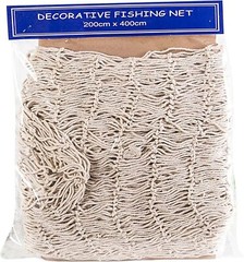 Decorative Fishing Nautical Theme Net + 10 Piece Marine Decorations