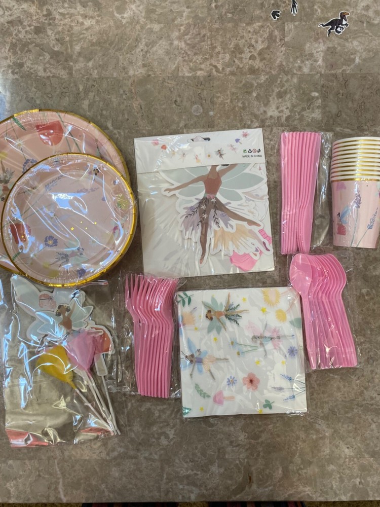 87 pcs Fairy Princess Birthday Supplies and Decoration