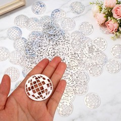 100pcs Glitter Disco Ball Table Confetti, Disco Theme Party Confetti for Bachelo