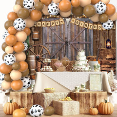 Cowboy Birthday Party Decorations Western Birthday Party Supplies, 65Pcs Cowboy