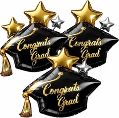 3Pcs Graduation Cap Balloons Large Congrats Grad Foil Balloons for Class of 2…