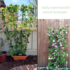CISDUEO 2 Pcs Artificial Vines Silk Morning Glory for Outdoor Purple