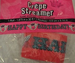 ROCKER GIRL PARTY CREPE PAPER STREAMER