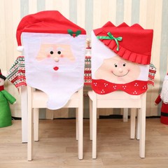 6x Christmas Cute Lady Santa Hat Chair Covers Dinner Home Décor Ornaments Gift