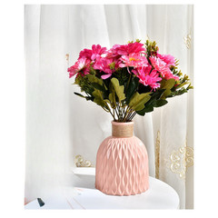 7 Stem Artificial Silk Daisy Flowers Marigold Bouquet for Home Office Decor