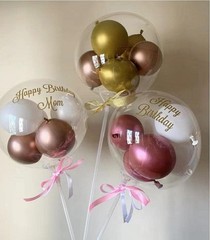 Balloon Sticks with Cups 30 Packs,16inch Long Clear Bobo Balloon Holder for W…