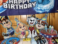 Paw Patrol Birthday Decoration BACKDROP Invitations Napkins Banners BIG HUGE LOT