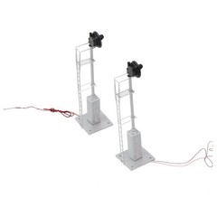 HO Scale Model Railroad Two-lights Searchlight Signal Fine Metal Cabinet #05