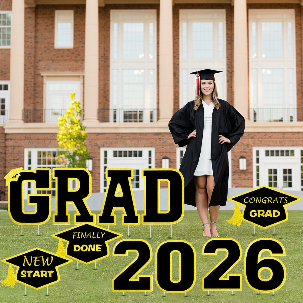 2026 Graduation Decorations Grad Yard Sign Congrats Grad Banner Outerdoor Lawn