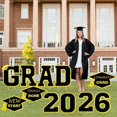 2026 Graduation Decorations Grad Yard Sign Congrats Grad Banner Outerdoor Lawn