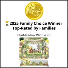 Classic Pooh Theme Party Decorations – Tablecloth, Toppers