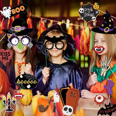 30 Halloween Photo Booth Props for Selfies and Party Supplies
