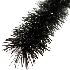 30FT Shiny Metallic Black Tinsel Garland Christmas Plastic Fringe Foil