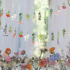 2 Pcs 6.6 ft Artificial Flower Garland Floral Backdrop Arch Fairy Flower Hang…