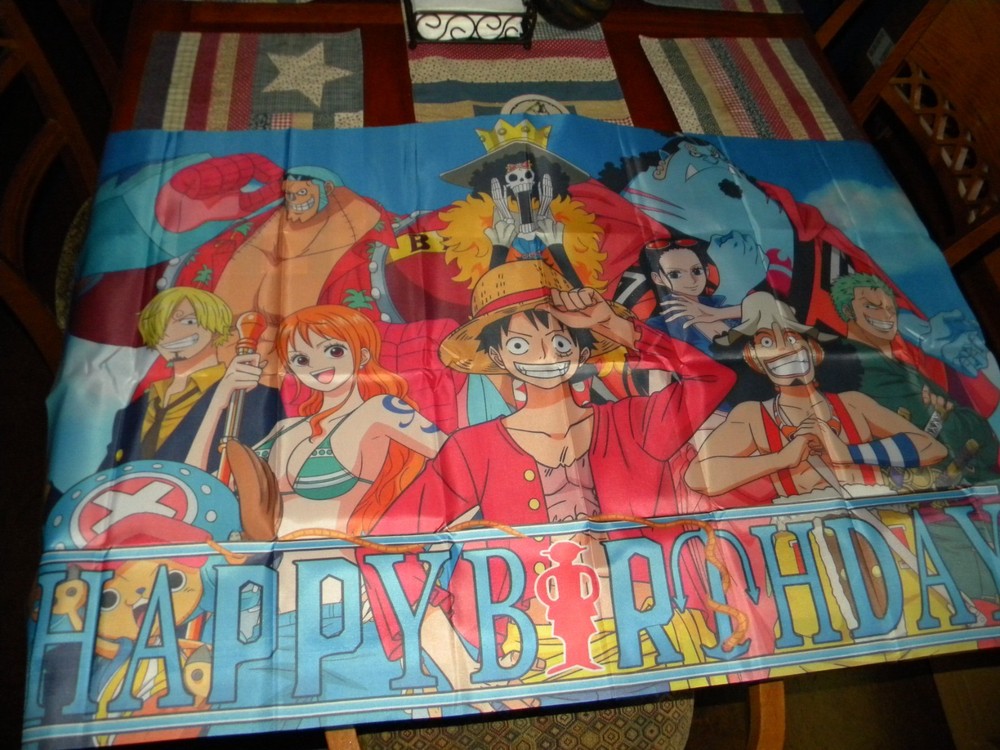 One-Piece Anime Happy Birthday Party Banner 48’X30″
