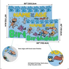 Personalize Dogman Birthday Party Banner Gift, Dog Man Party Supplies