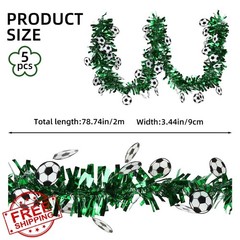 VToALARD Soccer Tinsel Garland World Cup Style 1