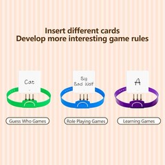 6 Pcs Guess Who Game Headbands (6 Colours), Can Insert Card, Headbands Board Gam